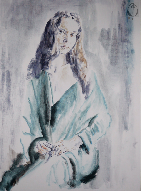 oil on paper - olio su carta di Piro
